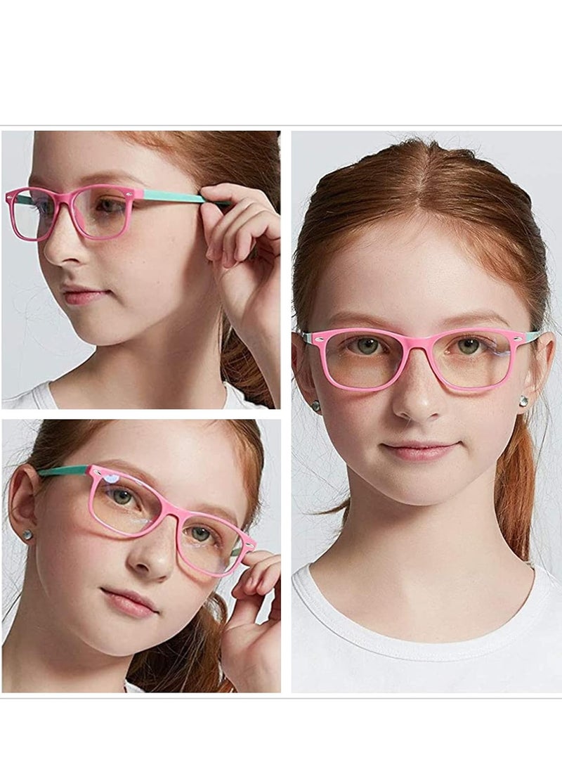 GUDOO Blue Light Glasses for Kids Computer TV Phone Children Gaming Eyewear Silicone Flexible Eyeglasses for Boys Girls Age 2-8 Anti blue light and Headache - Image 5