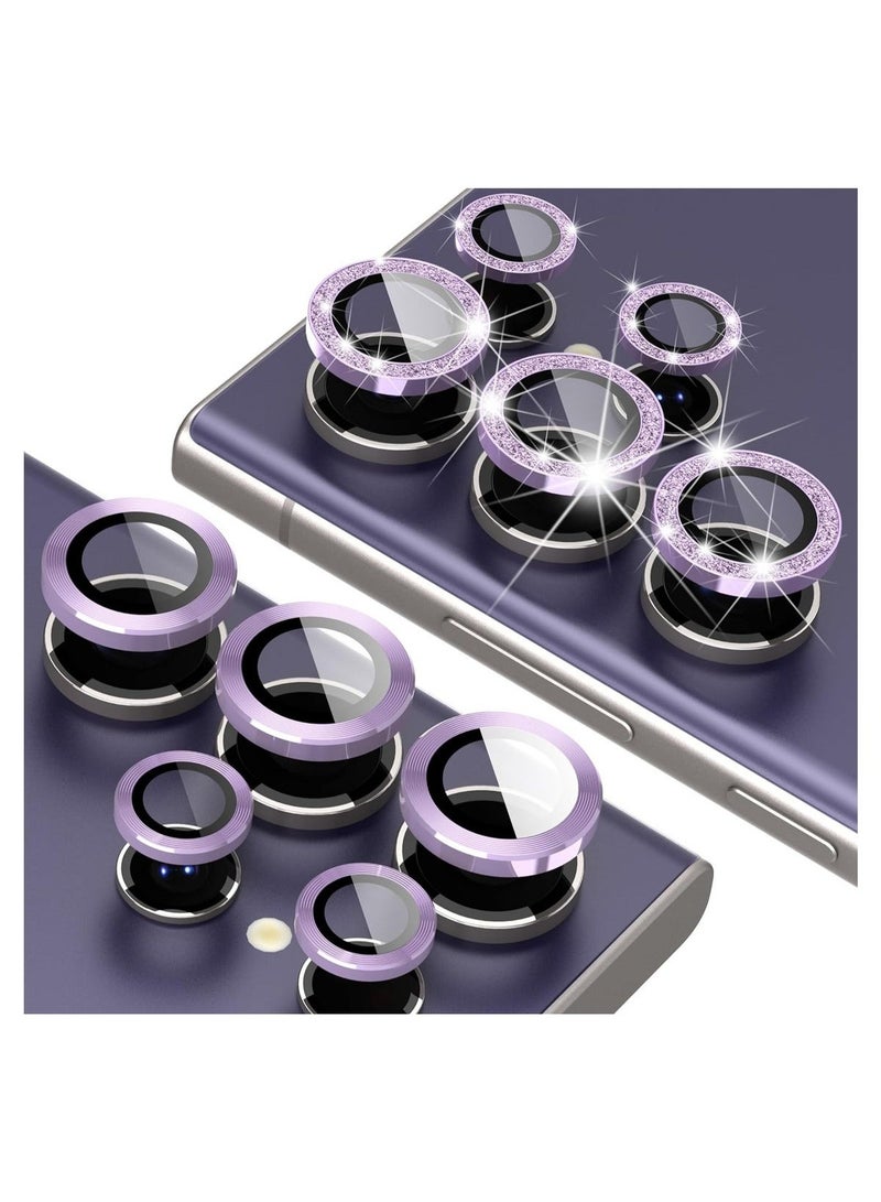 ELTRAZONE 2-Pack for Samsung Galaxy S24 Ultra Camera Lens Protector, 9H Tempered Glass Protective Lens Flim for Samsung Galaxy S24 Ultra Camera Lens Cover-Purple