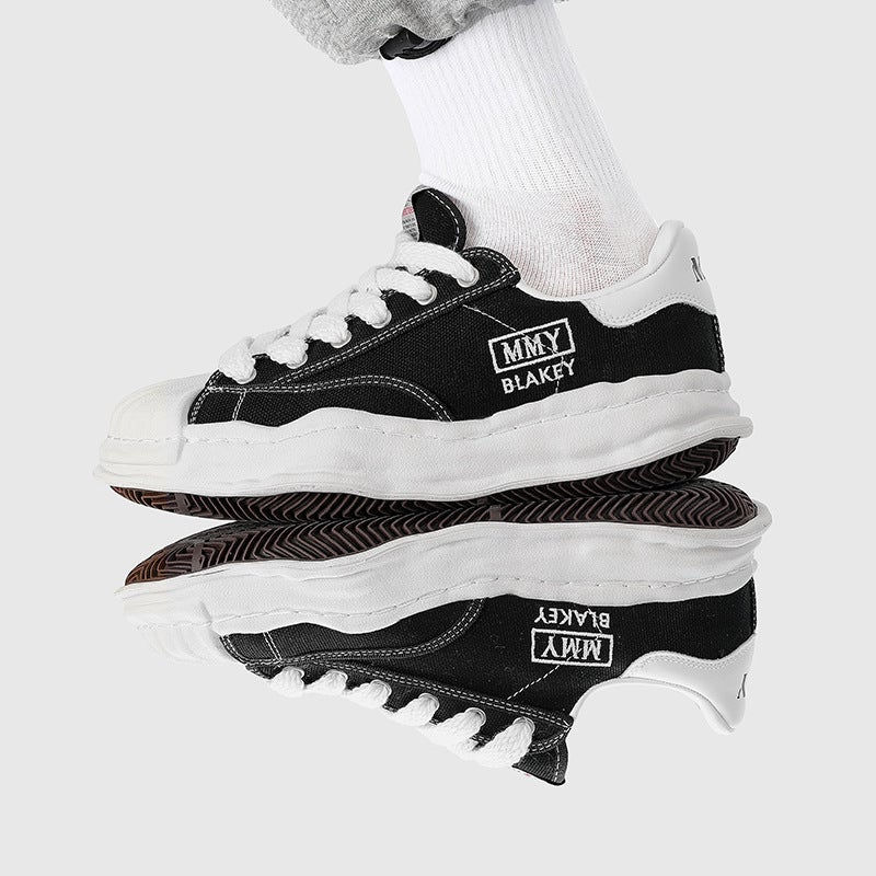 Mmy Shell-Toe Sneakers Thick-Soled Canvas Shoes Dissolvable Shoes Men''s Shoes Putian San Yuan Kangyu Women''s Foreign Trade Shoes - Image 2