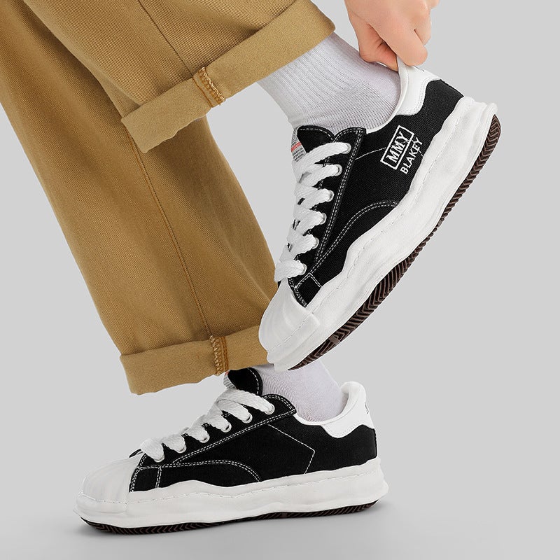 Mmy Shell-Toe Sneakers Thick-Soled Canvas Shoes Dissolvable Shoes Men''s Shoes Putian San Yuan Kangyu Women''s Foreign Trade Shoes - Image 5