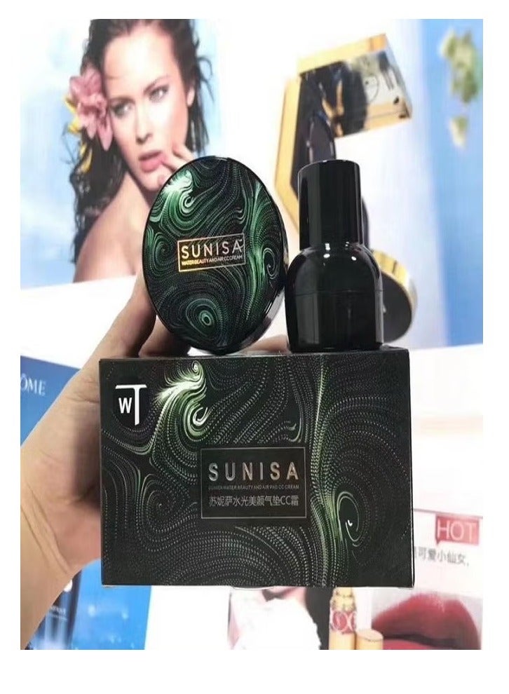 Sunisa Mushroom Head Air Cushion CC Cream Foundation Long-Lasting Coverage of Blemishes,Even Skin Tone,Suitable for All Skin Types - Image 5