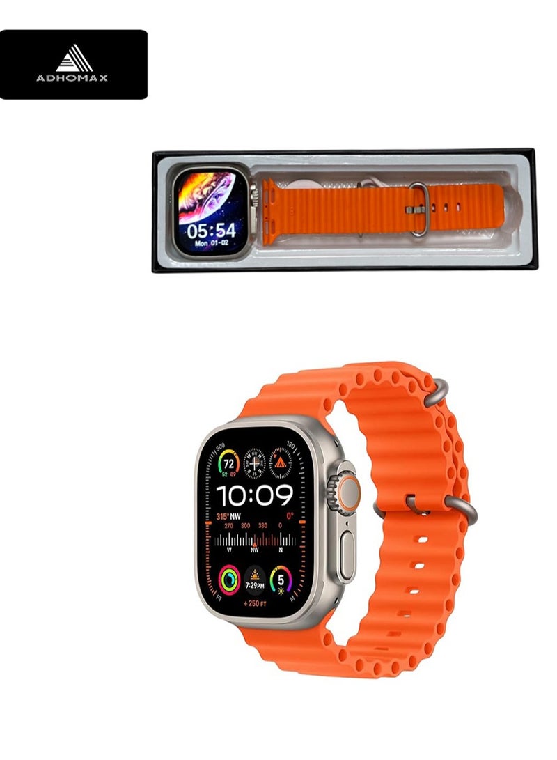 adhomax New T900 Ultra Smart Watch, Elegant Design 2.09", Infinite Display, NFC, Fitness Tracker, Heart Rate, Oxygen Monitor, Calls, Wireless Charging, Works With IOS and android for men, women - Image 4
