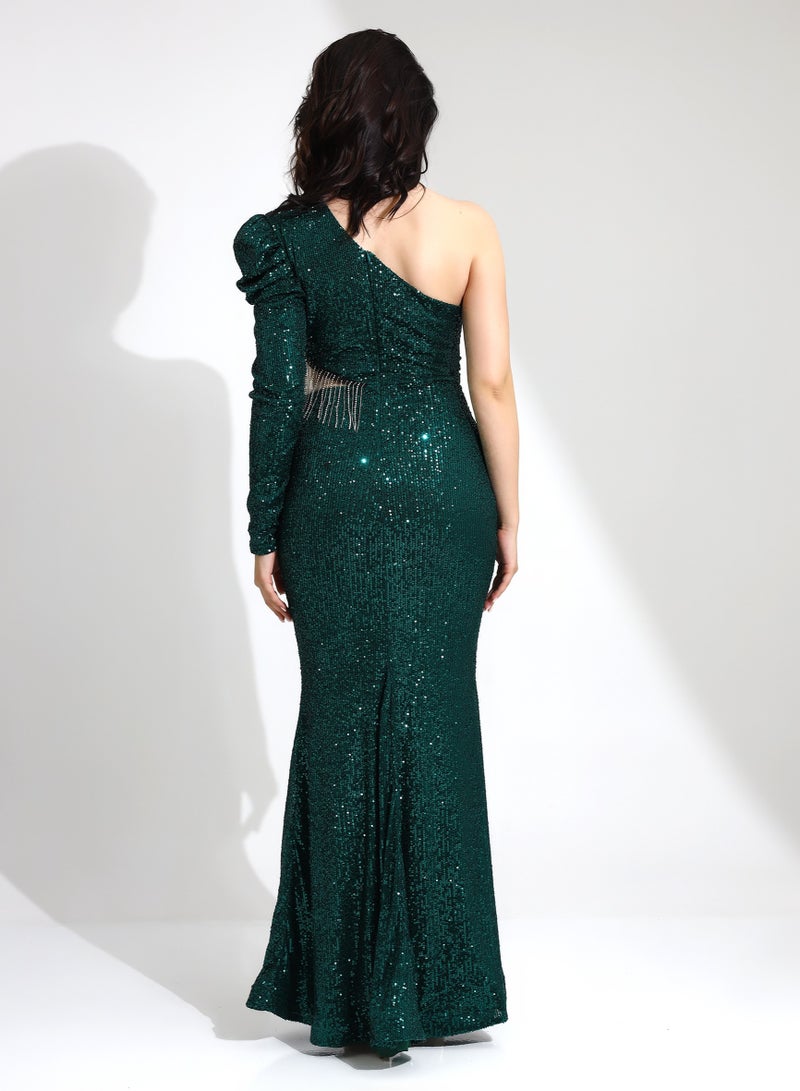 Elegant Dress With An One Shoulder Neckline And High Quality - Image 4