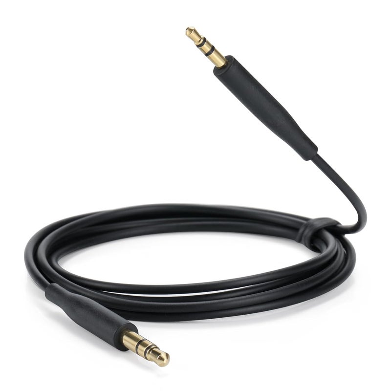 Cypher.V سلك استبدال مساعد، من 3.5 مم إلى 2.5 مم لسماعات Bose NC700 QuietComfort QC25 QC35 QC35II QC45 (بدون ميكروفون) (أسود) - Image 1