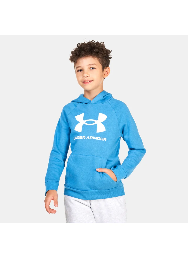 UNDER ARMOUR Kids' UA Rival Fleece Big Logo Hoodie