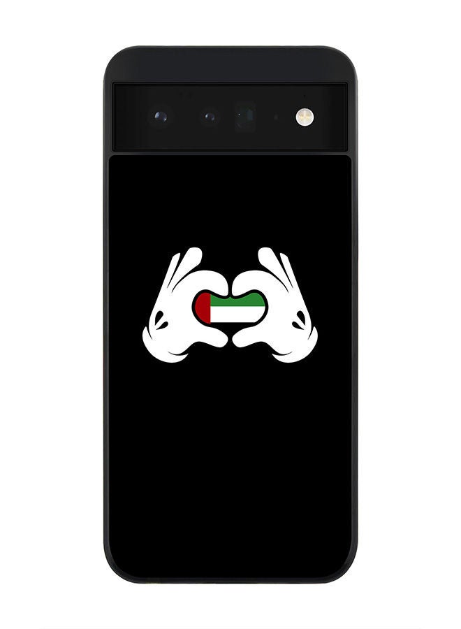 Stylizedd Rugged Black edge case for Google Pixel 6 5G Slim fit Soft Case Flexible Rubber Edges Anti Drop TPU Gel Thin Cover - Emarati Love - Image 1