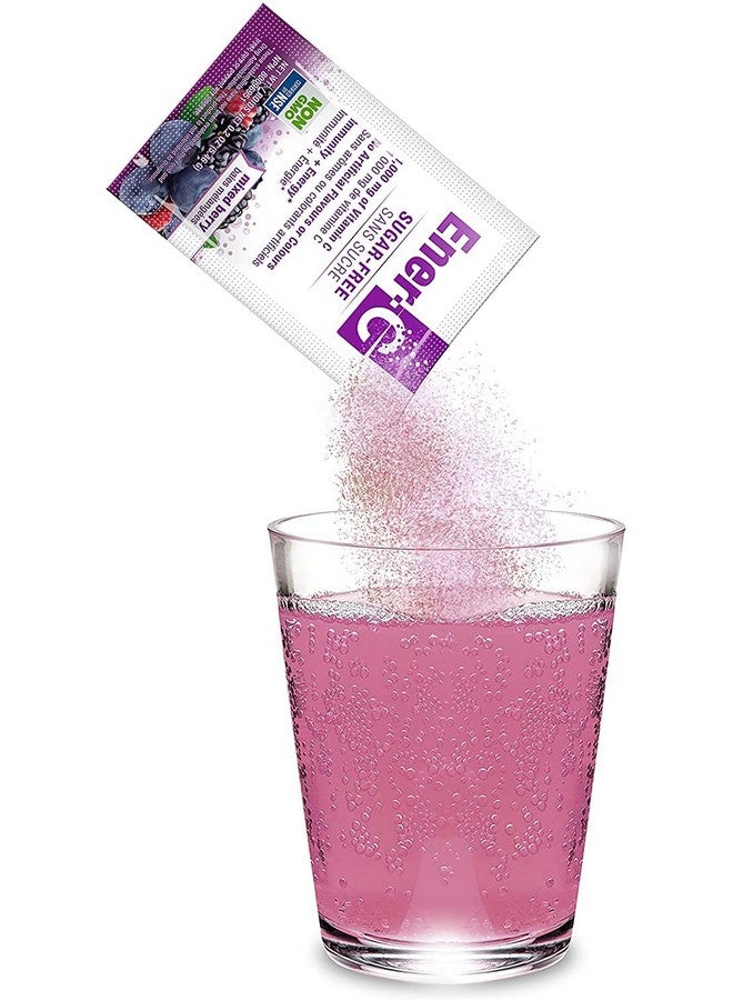 Ener-C مشروب فيتامينات مختلطة بالتوت خالي من السكر 1000 ملغ فيتامين سي غير معدّل وراثيًا نباتي مسحوق عصير فواكه حقيقي دعم المناعة الطبيعية إلكتروليتات خالي من الغلوتين 30 حبة (عبوة من 2) - Image 5