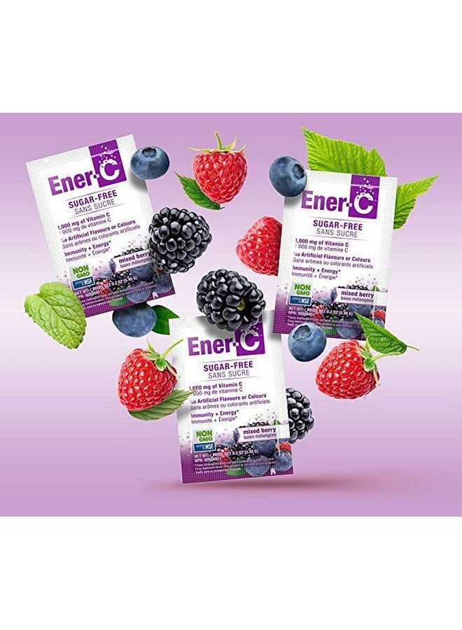 Ener-C مشروب فيتامينات مختلطة بالتوت خالي من السكر 1000 ملغ فيتامين سي غير معدّل وراثيًا نباتي مسحوق عصير فواكه حقيقي دعم المناعة الطبيعية إلكتروليتات خالي من الغلوتين 30 حبة (عبوة من 2) - Image 4