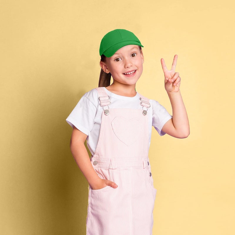 DALIX Youth Childrens Cotton Cap Plain Hat Black Khaki Navy Pink Red White - Image 5