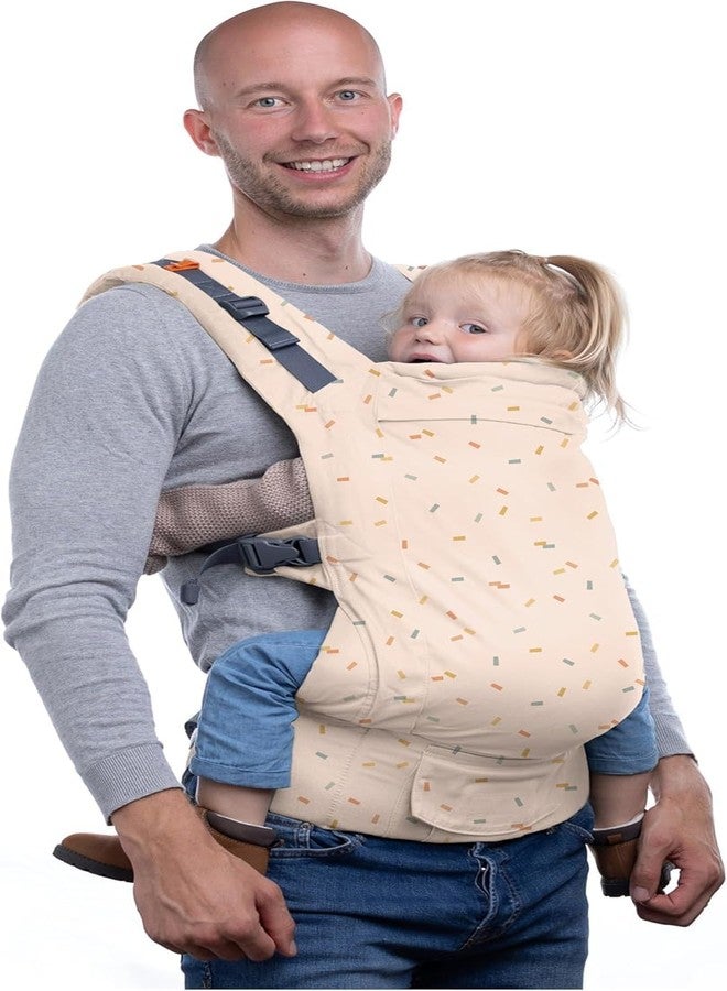 Beco Toddler Carrier with Extra Wide Seat, 100% Cotton Toddler Carrying Backpack Style and Front-Carry, Lightweight & Breathable Child Carrier, Sling Carrier 20-60 lbs (Sprinkles) - Image 1