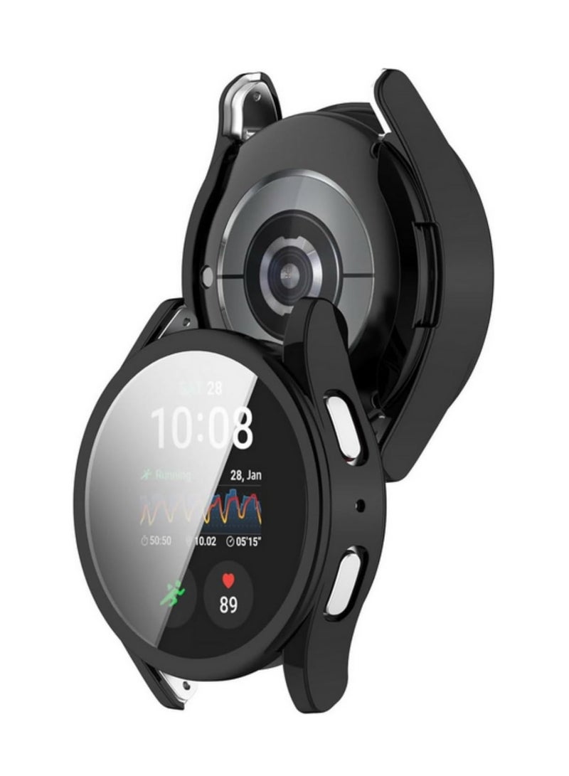 1PCS Case for Samsung Galaxy Watch 7 44mm Screen Protector with All-Around Bumper Shell Soft TPU Protective Cover Black - Image 2