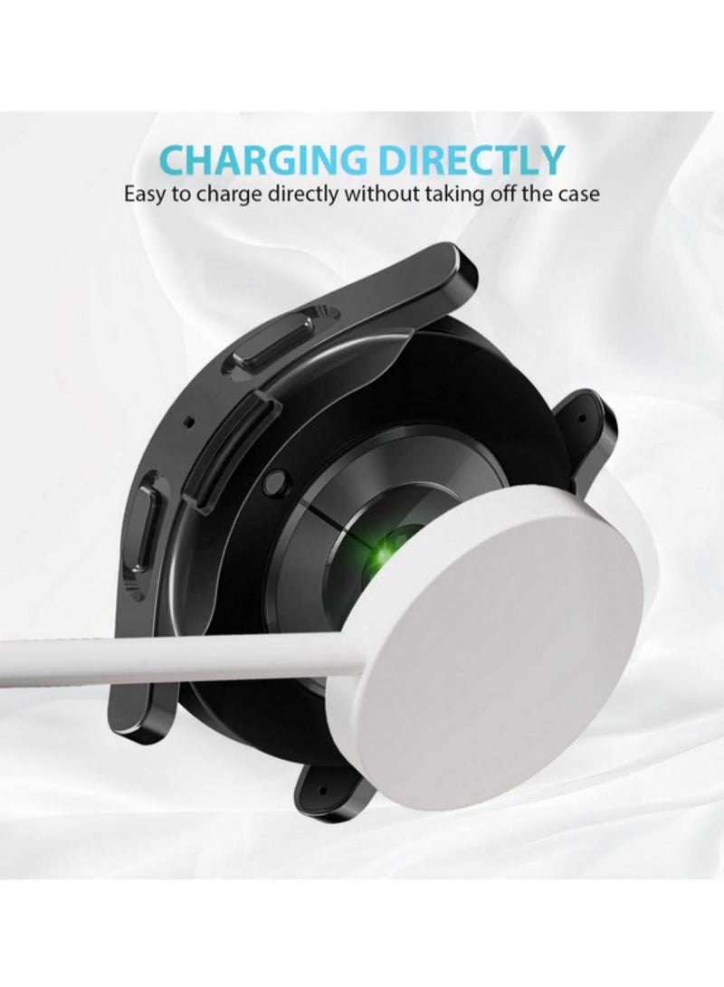 1PCS Case for Samsung Galaxy Watch 7 44mm Screen Protector with All-Around Bumper Shell Soft TPU Protective Cover Black - Image 3