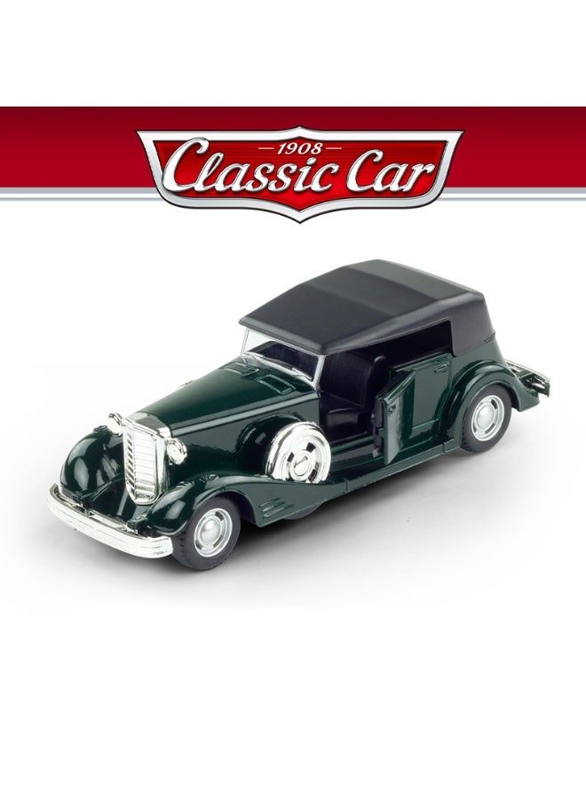 هالامودو 1:32 محاكاة سبيكة الرياضة نموذج السيارة الكلاسيكية, سحب العودة سبيكة نموذج السيارة لعبة , تصميم الباب القابل للفتح , لعبة رائعة نموذج السيارة, سبيكة الرياضة القديمة مجموعة لعبة السيارة الزخرفة, هدية عيد ميلاد مثالية للفتيان والبنات, لجمع وعرض, أخضر / أسود ,13 * 4.5 * 4.5 سم - Image 1