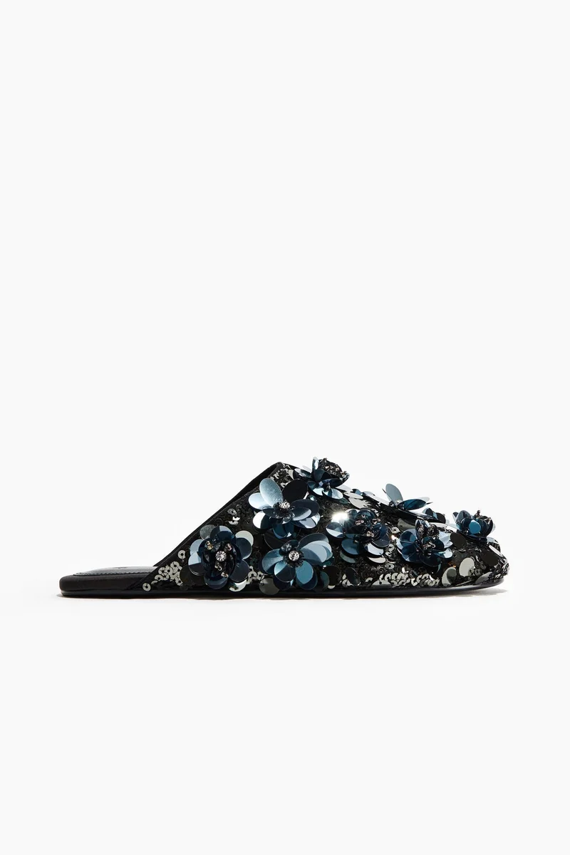 H&M Sequined slippers