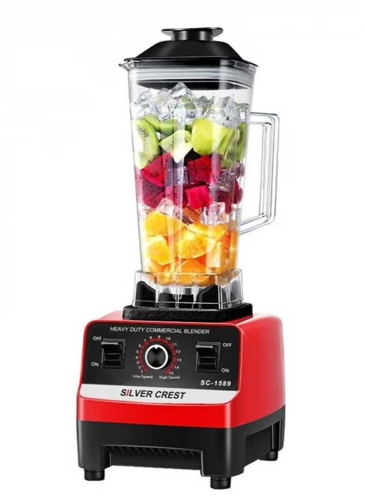 SILVER CREST - 2 in 1 Silver Crest Ultra heavy Duty Blender Machine, SC-1589 Silver Crest Powerful blender and grinder Large Capacity - Image 1
