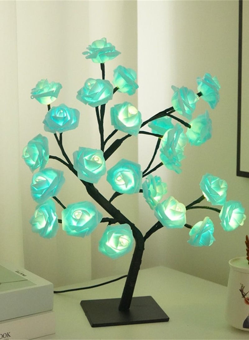 Loquat Light Removable Plastic Base USB Switch LED Simulation Rose Tree Decoration Night Light 14*6*33cm  - Image 2