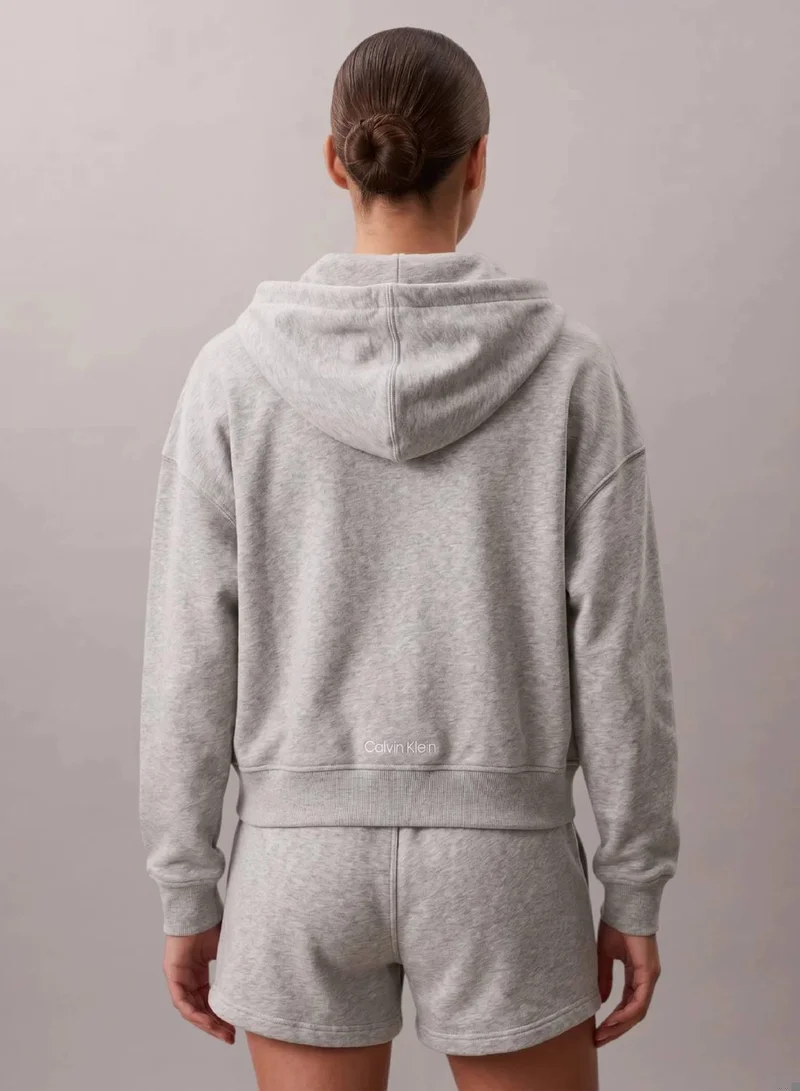 CALVIN KLEIN Cotton Blend Terry Relaxed Sleep Hoodie