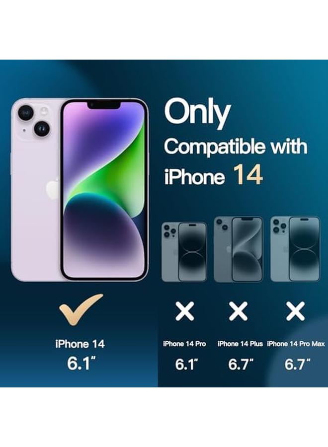 Jetech 5 In 1 Magnetic Case For Iphone 14 6.1 Inch With 2 Pack Tempered Glass Screen Protector And Camera Lens Protector Compatible With Magsafe Shockproof Bumper Phone Cover Deep Purple - Image 2