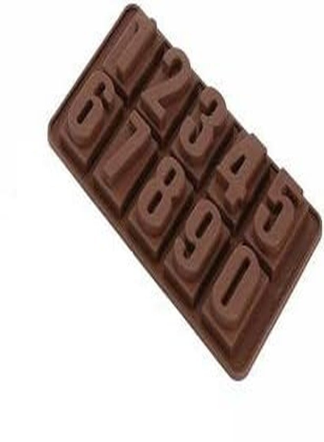 FEDDE Silicone Chocolate Mould Numeric Chocolates Candy Mold 1234 Ice Cube Tray - Image 1