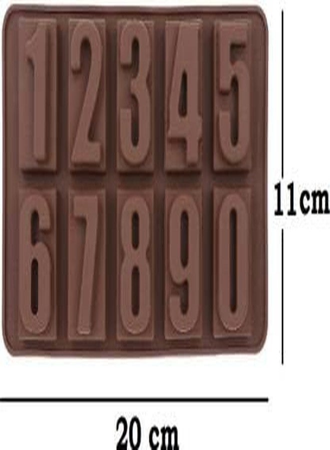 FEDDE Silicone Chocolate Mould Numeric Chocolates Candy Mold 1234 Ice Cube Tray - Image 3