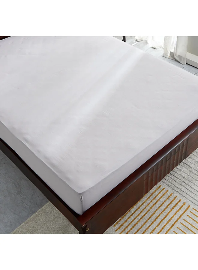 Home Box Bristol Polycotton Double Fitted Sheet 200 x 25 x 140 cm Grey