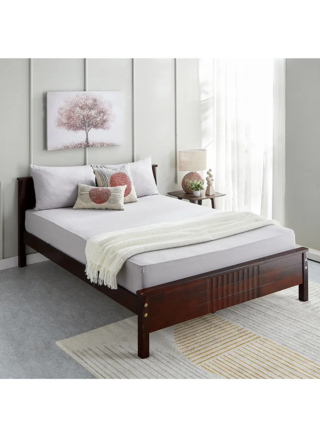 Home Box Bristol Polycotton Double Fitted Sheet 200 x 25 x 140 cm Grey