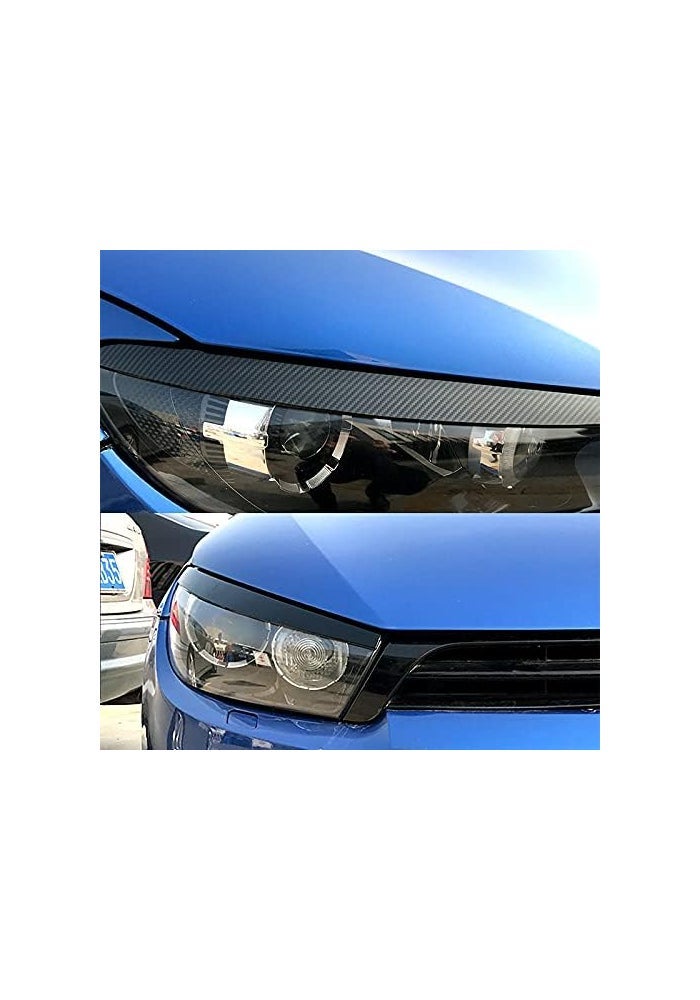 QASULER Car Headlight Eyebrow Trim for VW Scirocco - Image 3