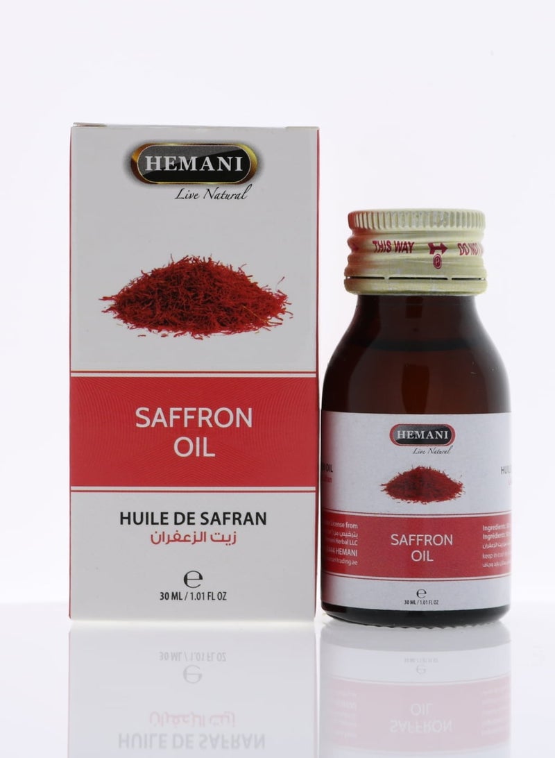 Hemani Saffron Oil – 100% Natural Skin Brightening & Glow Booster – For Face, Hair & Aromatherapy – 30ml