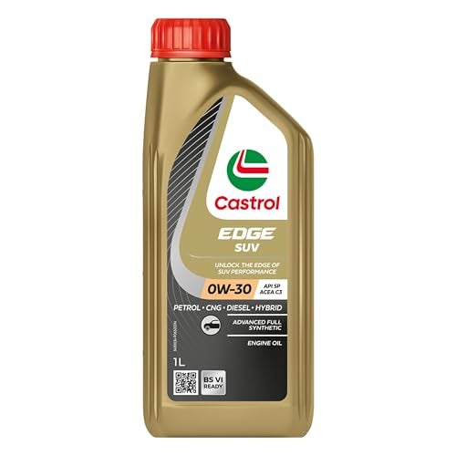 Castrol EDGE SUV 0W-30 Advanced Full Synthetic Engine Oil | Power Boost Technology | G80% Improved Performance| For Petrol, Diesel, CNG & Hybrid Cars | 1L - Image 1