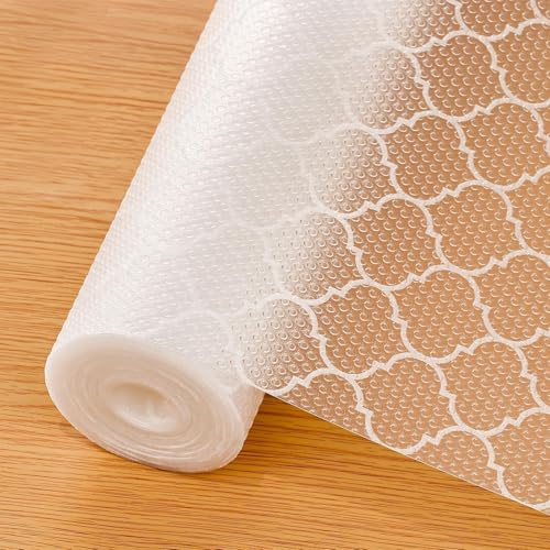 Porslin Kitchen Drawers Mat Liners, 45cm x 5m Roll, Non-Slip, Waterproof, Washable, BPA-Free, Durable EVA for Shelves, Cupboards, Drawers, Fridge Mats, Wardrobe, Food Safe - SL14 - Image 1