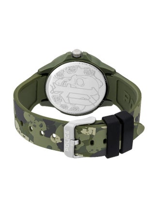 Unisex Sketch Unisex Green Dial Khaki Silicone Strap Analog Watch - 40.7mm - view 3