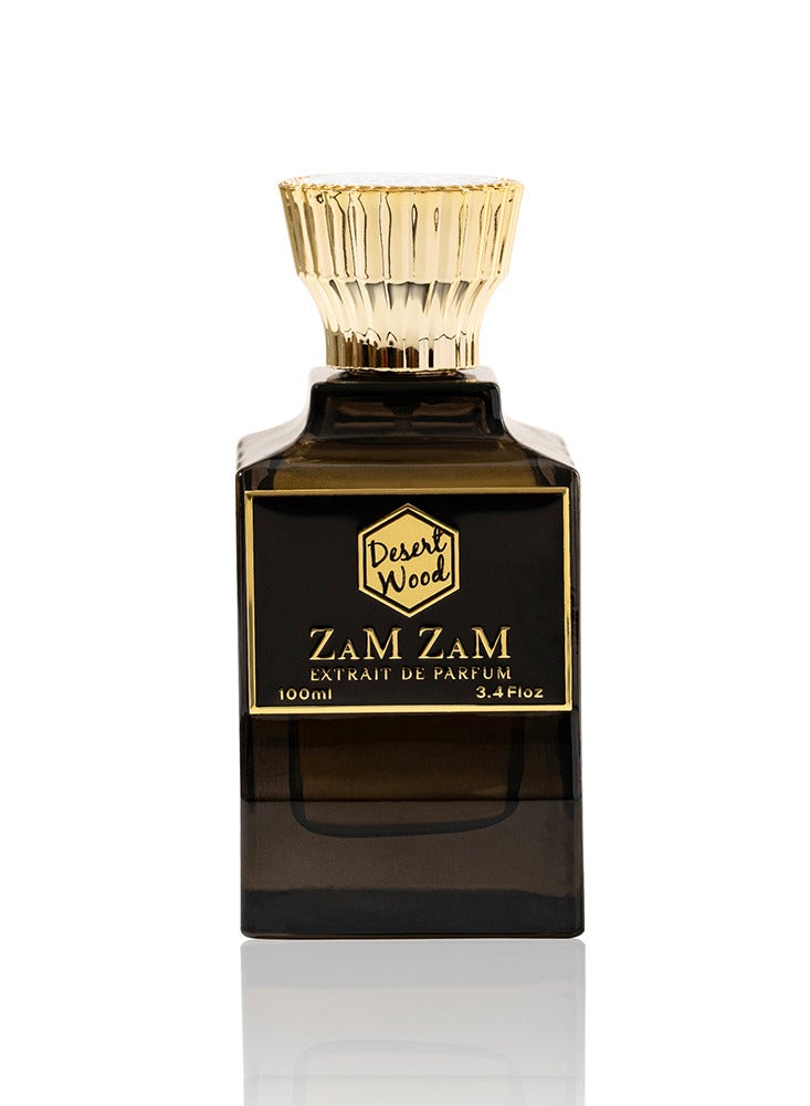 عطر زمزم ديزرت وود للرجال والنساء - 100 مل أو دي بارفان، عطر زهري جلدي للجنسين مع الليمون والفلفل الوردي والورد والجلد المدبوغ وخشب الأرز، عطر أنيق وجريء يدوم طويلاً ليلاً ونهارًا - Image 2