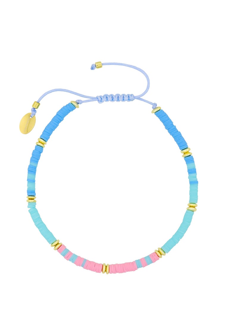 Fashionbox Prawn Surfer Anklet Multi 19Cm Gold Plated 