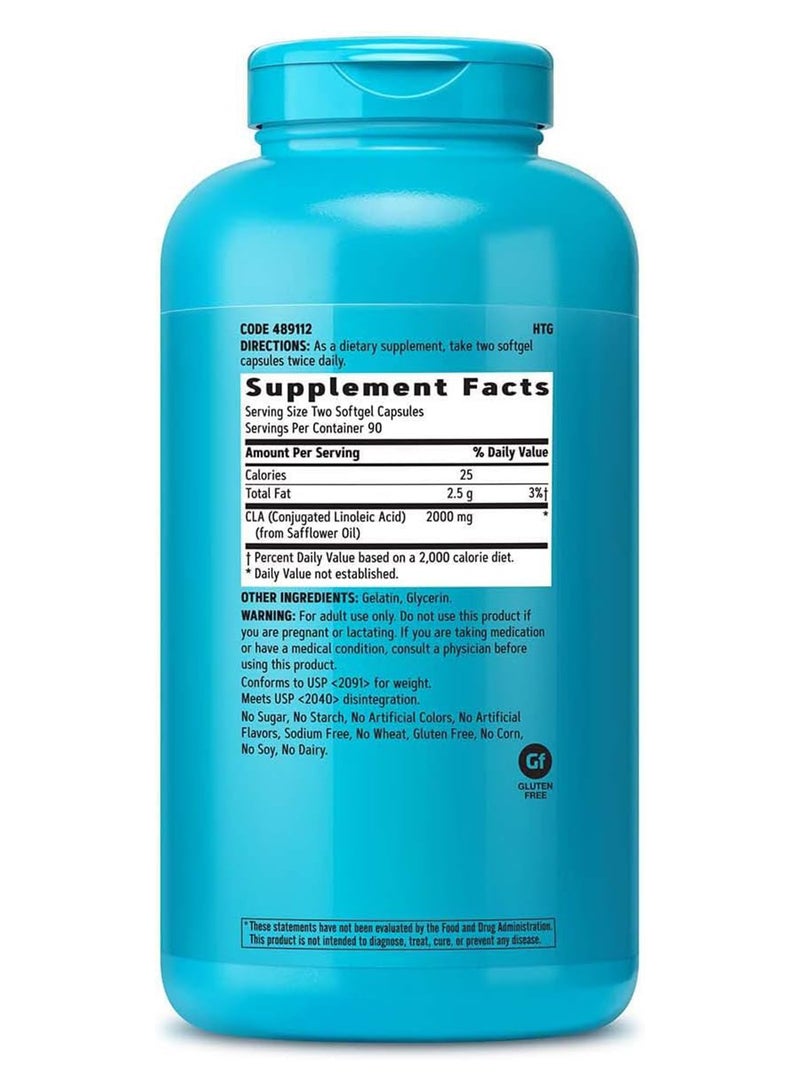 جي إن سي المكمل الغذائي Total Lean CLA، 180 كبسولة هلامية - Image 2