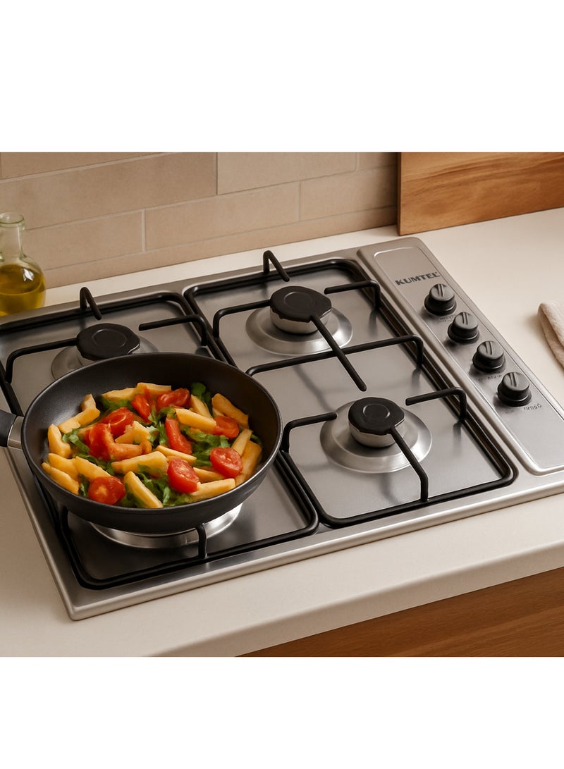 كومتيل سطح بلت ان غاز - مقاس 60 سم - عدد 4 عين - أمان كامل - تركي - استيل - M6-40BF/E - Image 4