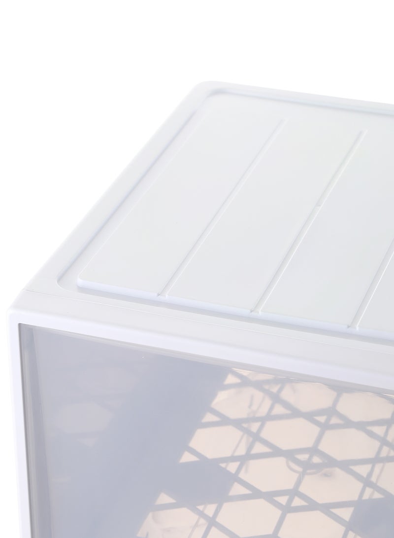 Ollieroo White Plastic Drawer Storage Box – Large PP Organizer with Smooth Pull-Out Drawer for Closet, Desk, and Bedroom Storage, Versatile Container for Clothes, Cosmetics, and Household Essentials, 42 × 32.5 × 25 cm - Image 4