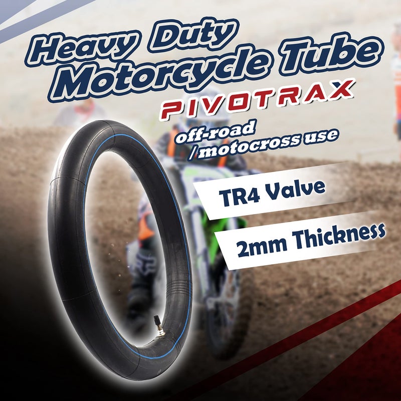 PIVOTRAX 70/100-17 (2.50/2.75-17) Heavy Duty Inner Tube â€“ 2mm Reinforced Butyl, TR4 Valve â€“ Fits Honda CRF125/150, CR85, Suzuki DRZ125/RM85, Kawasaki KX85/KLX140, Yamaha TTR125/YZ85, Baja, Coolster, TaoTao - Image 2