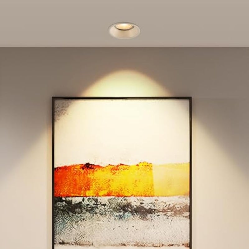 V.Nice 6-Pack Round LED Recessed Downlight Housing – White Adjustable 30° Ceiling Spotlight Trim, GU5.3 Aluminium Frame, Flush Mount Fixture for Modern UAE Lighting Projects (Bulbs Not Included) - Image 4