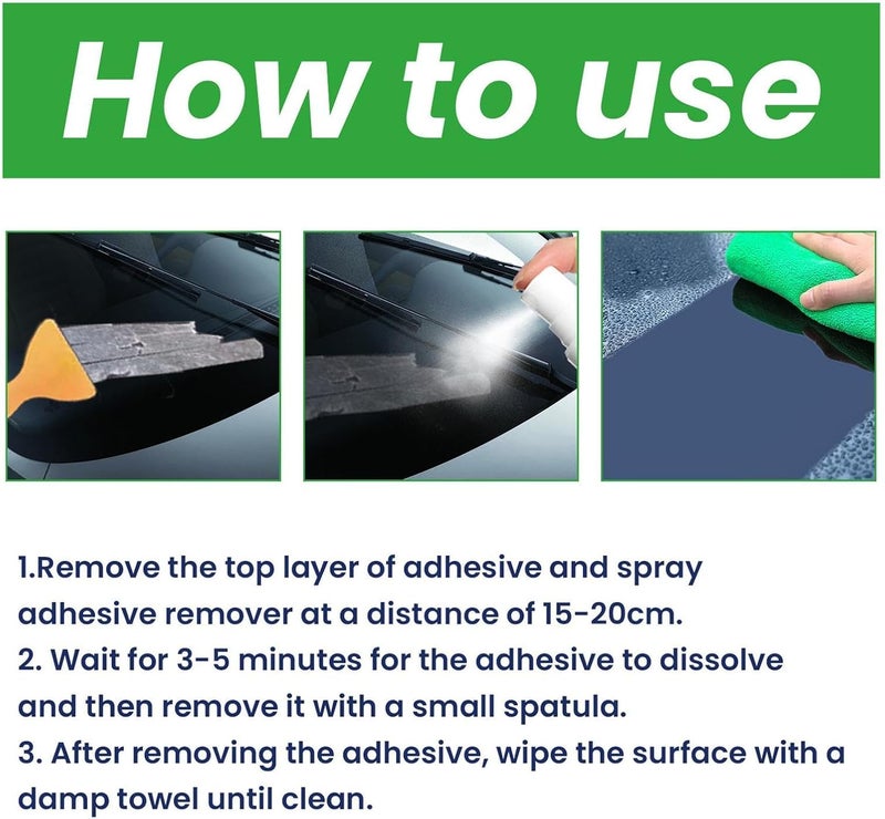 Adhesive Remover, Label Remover, Extremely Strong Remover for Stubborn Labels, Adhesive Residue Remover with Scraper, Multifunctional Adhesive Remover Set for Car Paint Metal Glass Plastic, 100ml - Image 5