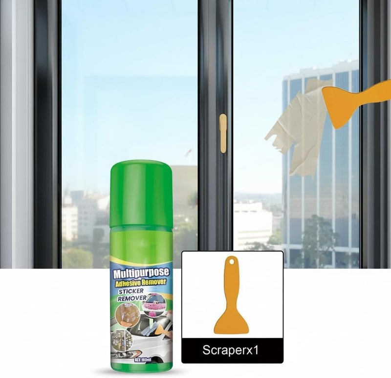 Adhesive Remover, Label Remover, Extremely Strong Remover for Stubborn Labels, Adhesive Residue Remover with Scraper, Multifunctional Adhesive Remover Set for Car Paint Metal Glass Plastic, 100ml - Image 2