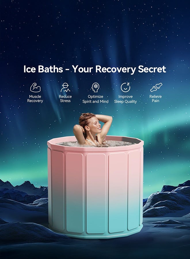 XiuWoo Professional Portable Ice Bath Tub - Foldable Cold Plunge for Athletes, Instant Muscle Recovery, No Setup Needed for Home/Gym/Outdoor Use 66×70cm - Image 5