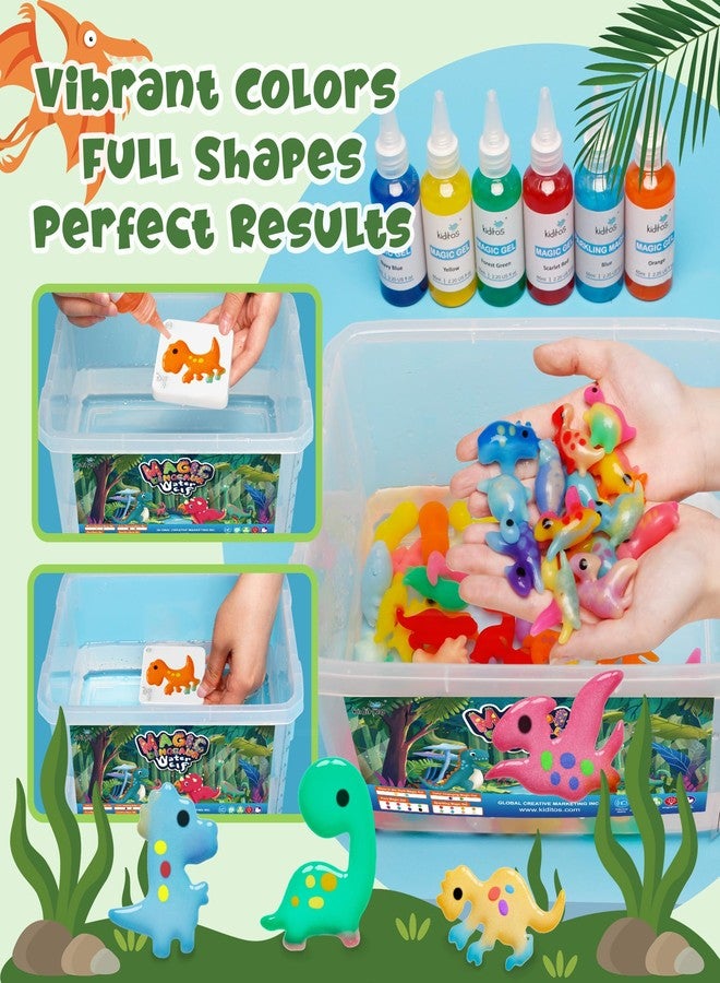 Kiditos Dinosaur Magic Water Elf Toy Kit-Squishies for Kids, 20 Gels & 10 Molds, Magic Gel Water Pets Sensory Toy, Fun DIY Craft Kit, Party Favors, Birthday for Kids Ages 3+ - Image 3