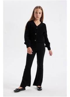 DeFacto Girl Tricot Regular Fit V Neck Long Sleeve Cardigan  - Image 5