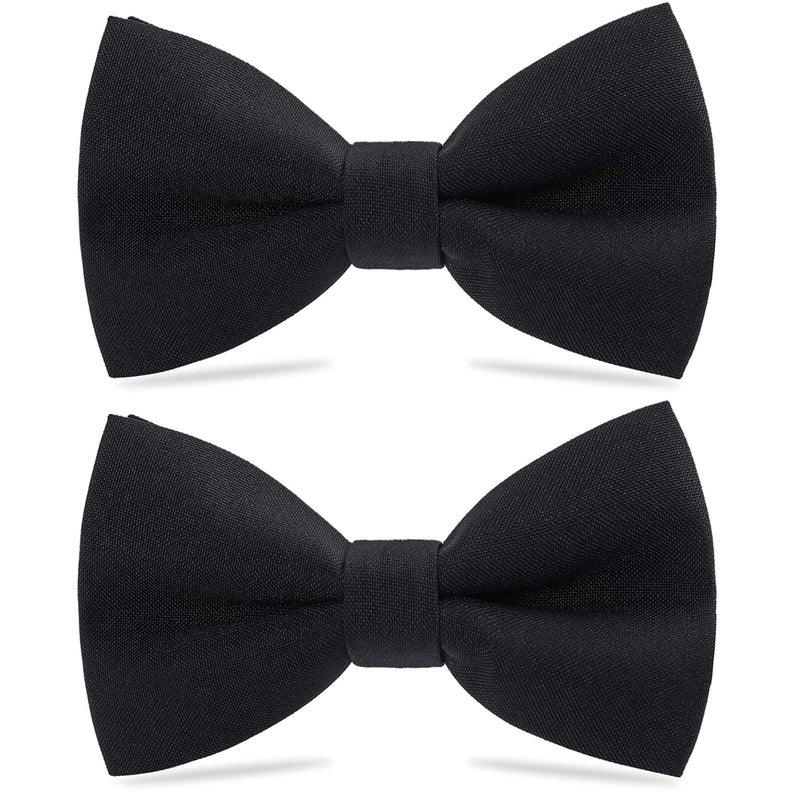WELROG Classic Pre-Tied Bow Tie for Children & Adults Solid Color Adjustable Bowtie - Image 1