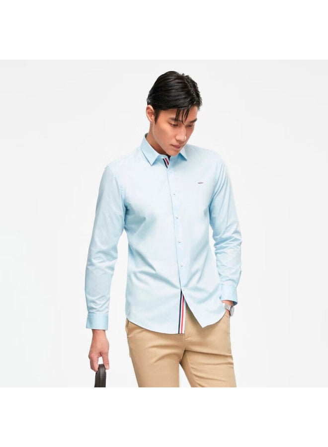 Youngor Men'S Shirt Autumn And Winter Youth Men'S Business Fashion Long Sleeve Shirt Vlbf129814Gfy Lake Blue 44 - Image 2