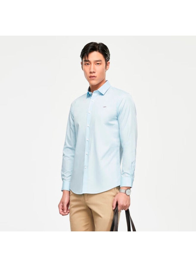 Youngor Men'S Shirt Autumn And Winter Youth Men'S Business Fashion Long Sleeve Shirt Vlbf129814Gfy Lake Blue 44 - Image 1