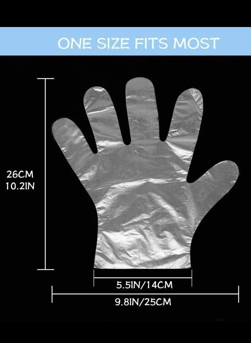 CHU DAI 200pcs Disposable Gloves - Premium PE Material - Powder Free & Latex Free - Extra Thick 0.08mm for Arabic Cooking - Image 3