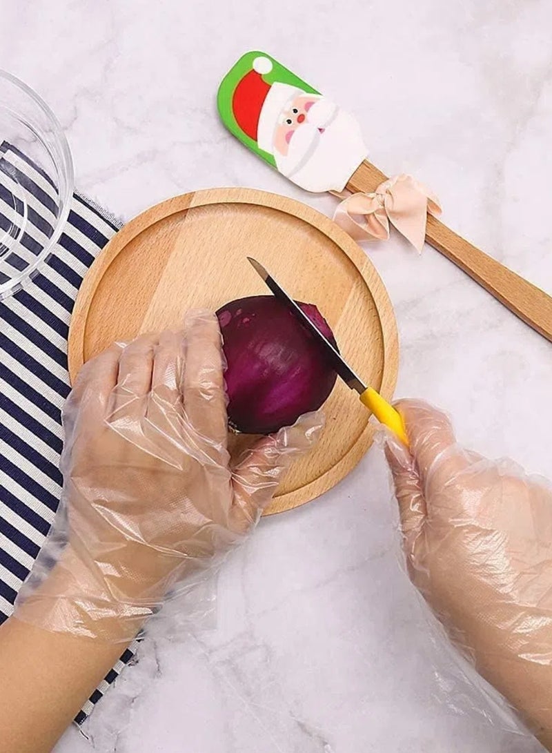 CHU DAI 200pcs Disposable Gloves - Premium PE Material - Powder Free & Latex Free - Extra Thick 0.08mm for Arabic Cooking - Image 5