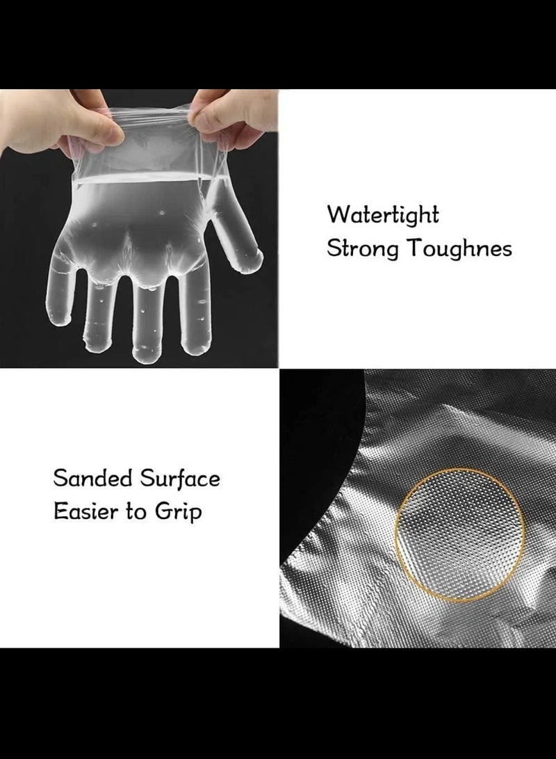 CHU DAI 200pcs Disposable Gloves - Premium PE Material - Powder Free & Latex Free - Extra Thick 0.08mm for Arabic Cooking - Image 4