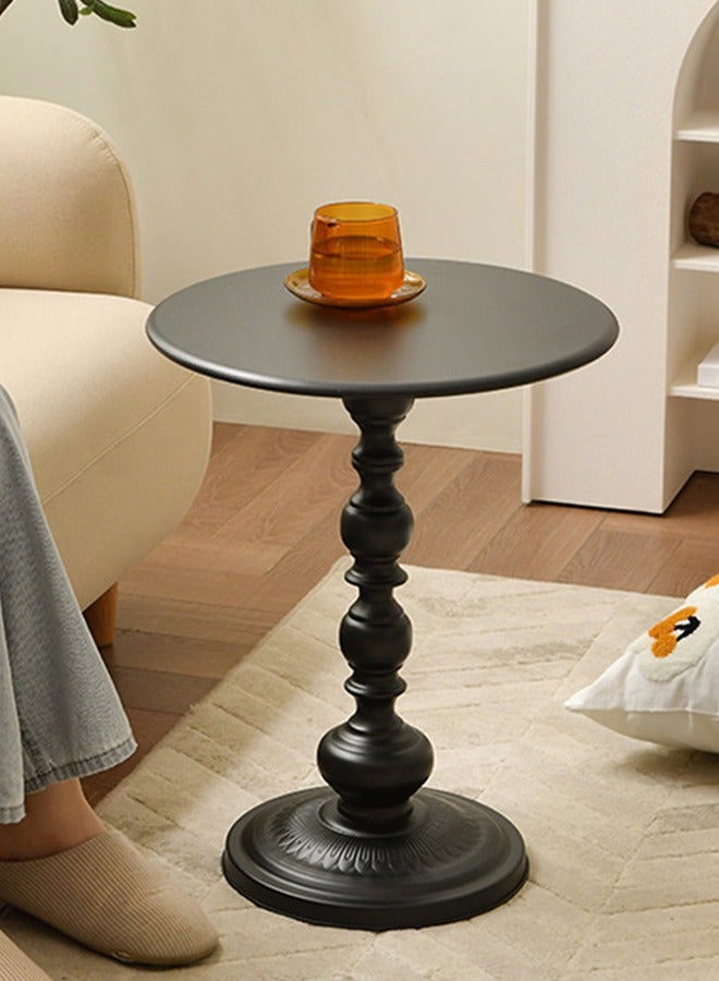 Generic Round End Table, Vintage Metal End Table, Waterproof Coffee Table Bedside Table with Strong Load-Bearing Capacity, Suitable for Working, Drinking Coffee, and Reading  - Image 1